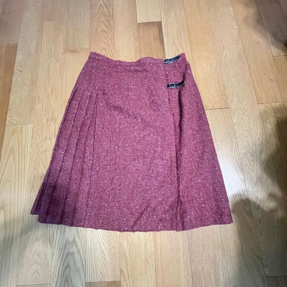 Vintage MOFFAT WEAVERS Tweeds & Tartans Scotland Wool Pleated Skirt Sz 14 - Picture 3 of 12